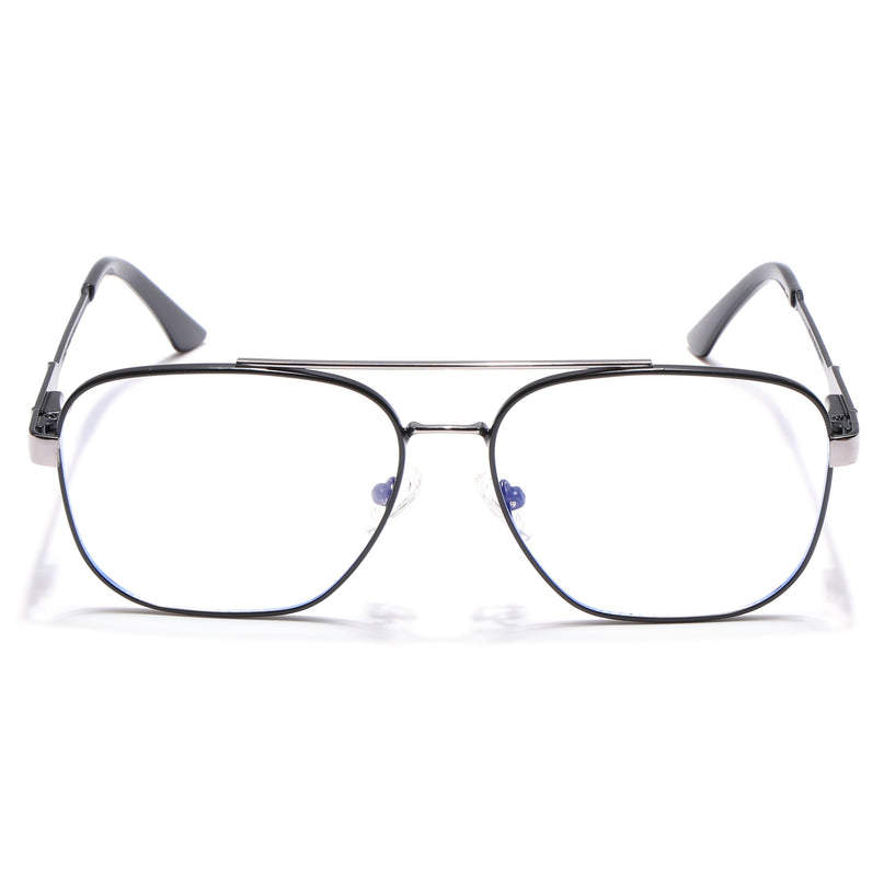 Voyage Exclusive Black & Grey Wayfarer Eyeglasses for Men & Women - MG5333-C2