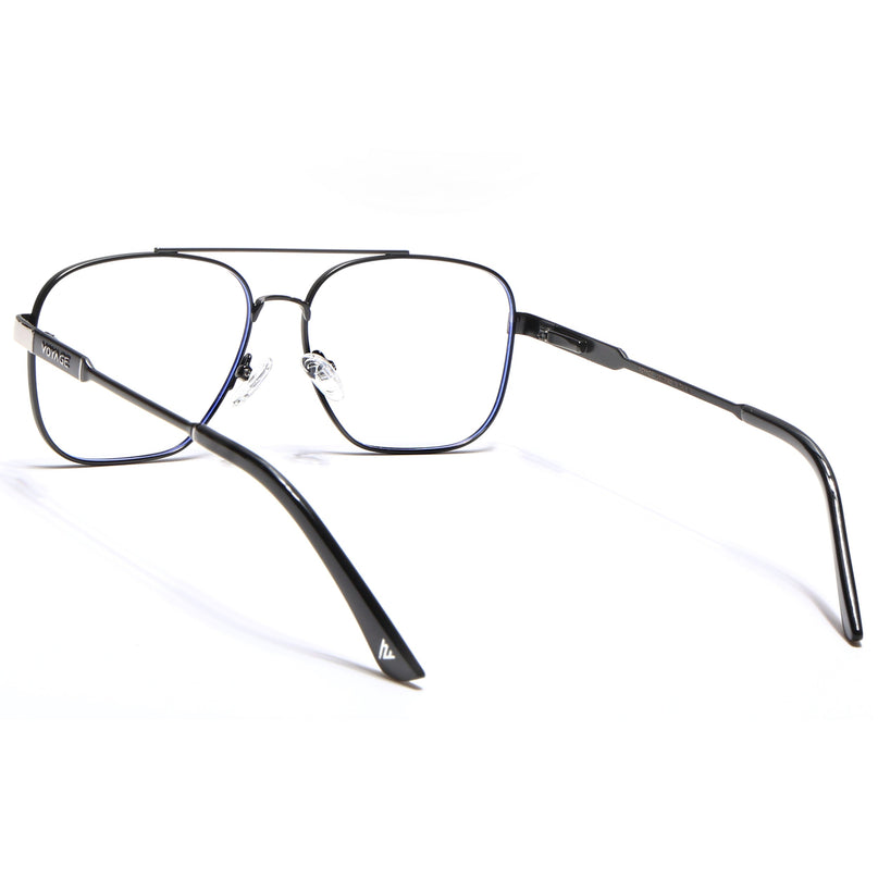 Voyage Exclusive Black & Grey Wayfarer Eyeglasses for Men & Women - MG5333-C2