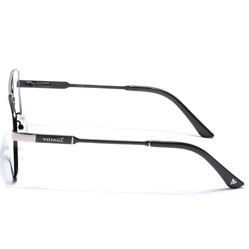 Voyage Exclusive Black & Grey Wayfarer Eyeglasses for Men & Women - MG5333-C2
