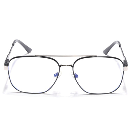 Voyage Exclusive Black & Silver Wayfarer Eyeglasses for Men & Women - MG5334-C3