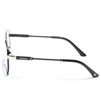 Voyage Exclusive Black & Silver Wayfarer Eyeglasses for Men & Women - MG5334-C3