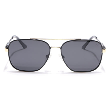 Wayfarer Polarized Sunglasses (Black Lens | Black & Golden Frame - PMG5314)