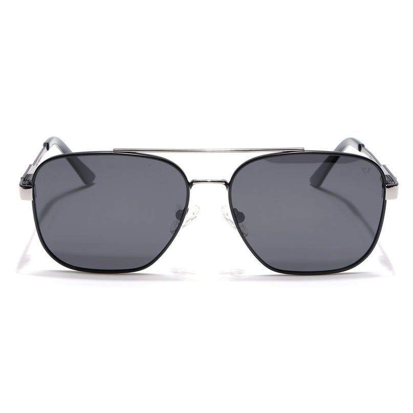 Wayfarer Polarized Sunglasses (Black Lens | Black & Grey Frame - PMG5315)