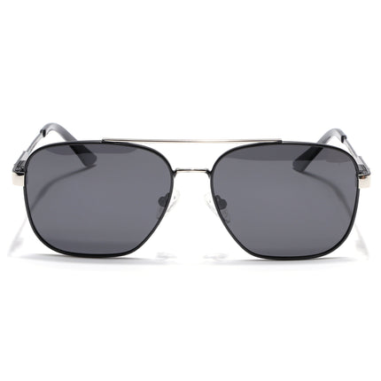 Wayfarer Polarized Sunglasses (Black Lens | Black & Silver Frame - PMG5316)