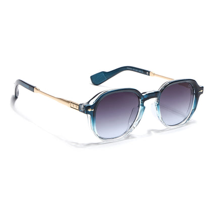 Eyejack Blue & Clear Wayfarer Sunglasses for Men & Women (W6068CL2219)