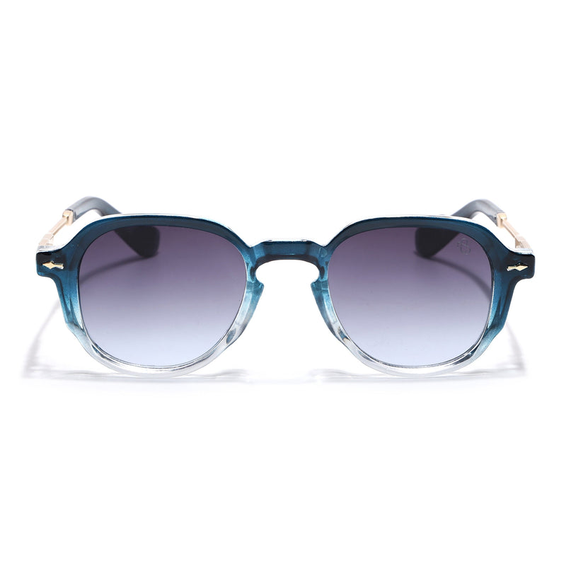 Eyejack Blue & Clear Wayfarer Sunglasses for Men & Women (W6068CL2219)