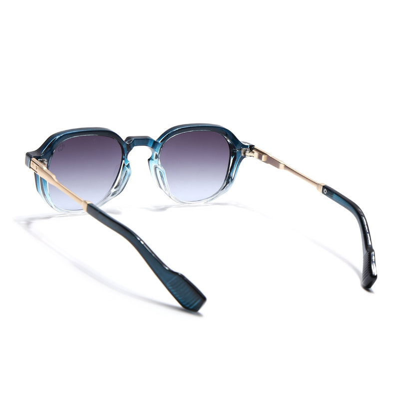 Eyejack Blue & Clear Wayfarer Sunglasses for Men & Women (W6068CL2219)