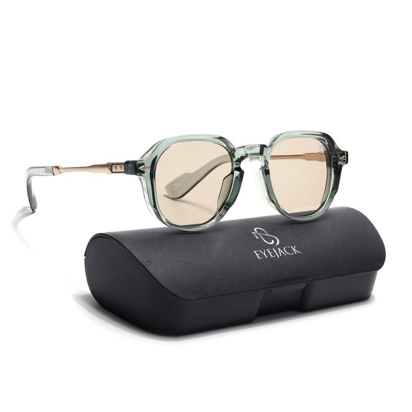 Eyejack Green Wayfarer Sunglasses for Men & Women (W6068CL2220)