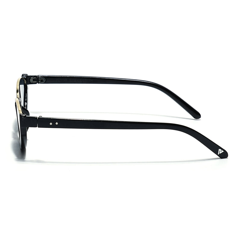 Cateye Sunglasses Grey Lens | Black & Golden Frame - MG7754
