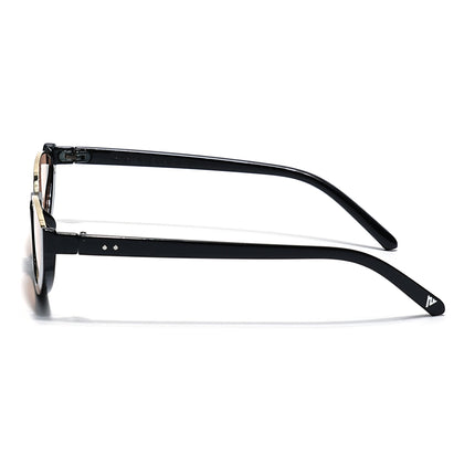 Cateye Sunglasses Light Brown Lens | Black & Golden Frame - MG7755