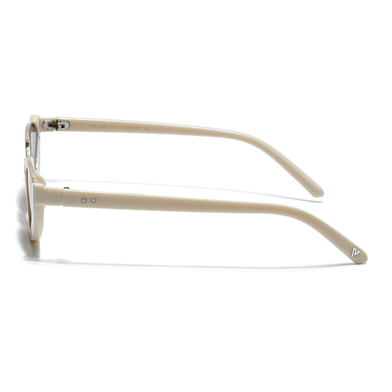 Cateye Sunglasses Brown Lens | Cream & Golden Frame - MG7756