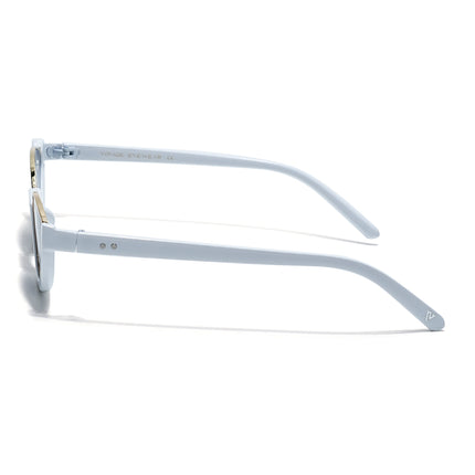 Cateye Sunglasses Black Lens | White & Golden Frame - MG7757