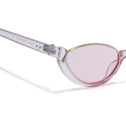 Cateye Sunglasses Pink Lens | Transparent Pink & Golden Frame - MG7758