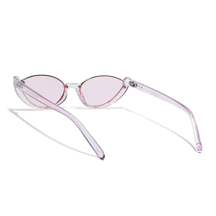 Cateye Sunglasses Pink Lens | Transparent Pink & Golden Frame - MG7758