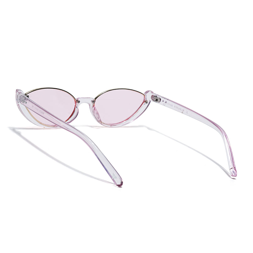 Cateye Sunglasses Pink Lens | Transparent Pink & Golden Frame - MG7758