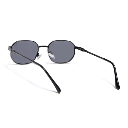 Eyejack Grey Rectangle Polarized Sunglasses for Men & Women (WH4149PCL2232)