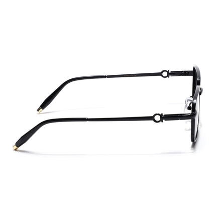 Eyejack Black Rectangle Polarized Sunglasses for Men & Women (WS1411PCL2192)