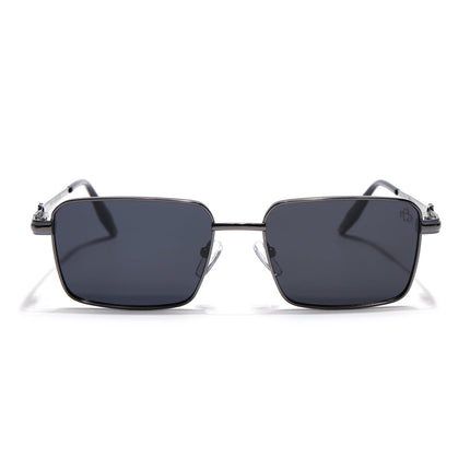 Eyejack Grey Rectangle Polarized Sunglasses for Men & Women (WS1411PCL2193)