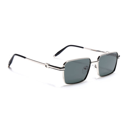Eyejack Silver Rectangle Polarized Sunglasses for Men & Women (WS1411PCL2194)