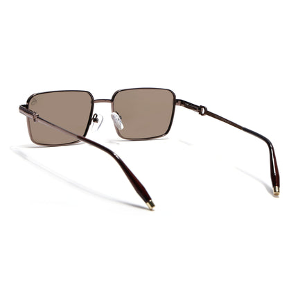 Eyejack Brown Rectangle Polarized Sunglasses for Men & Women (WS1411PCL2197)