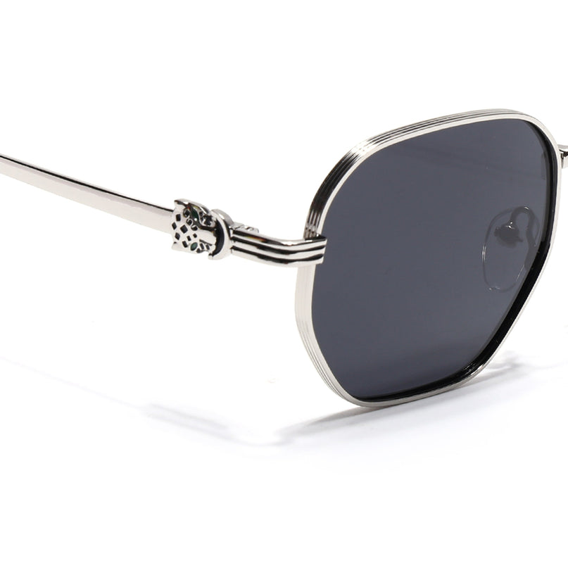 Eyejack Silver Wayfarer Polarized Sunglasses for Men & Women (WS1419PCL2205)