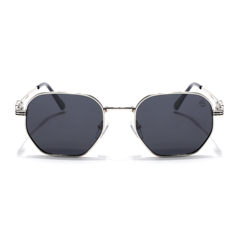 Eyejack Silver Wayfarer Polarized Sunglasses for Men & Women (WS1419PCL2205)