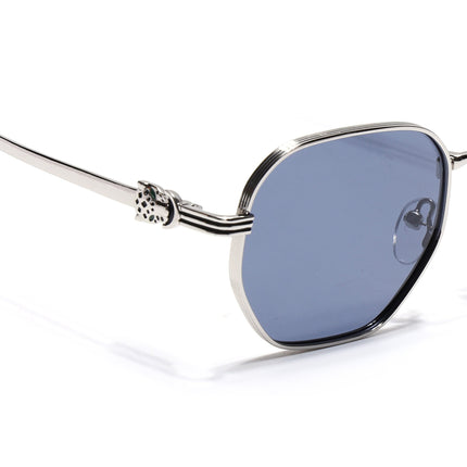 Eyejack Silver Wayfarer Polarized Sunglasses for Men & Women (WS1419PCL2206)