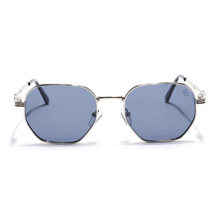 Eyejack Silver Wayfarer Polarized Sunglasses for Men & Women (WS1419PCL2206)