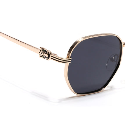 Eyejack Golden Wayfarer Polarized Sunglasses for Men & Women (WS1419PCL2207)