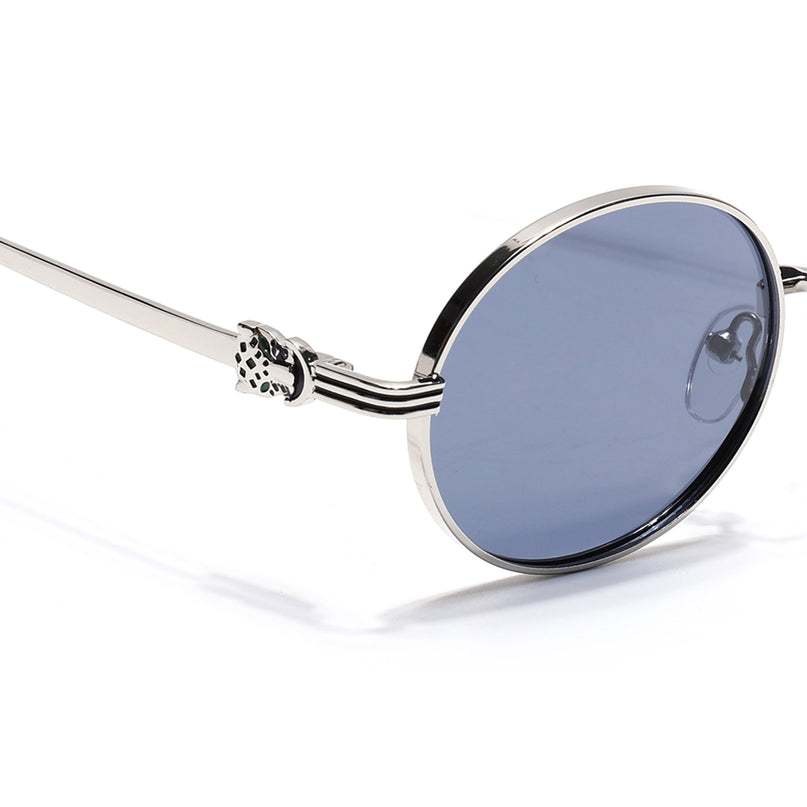 Eyejack Silver Oval Polarized Sunglasses for Men & Women (WS1420PCL2212)