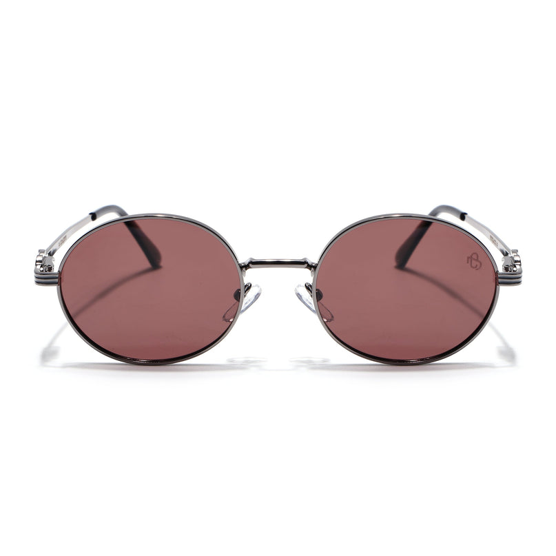 Eyejack Grey Oval Polarized Sunglasses for Men & Women (WS1420PCL2215)