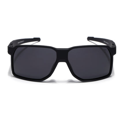 Wrap Around Polarized Sunglasses | Black Lens | Black Frame - PMG6738