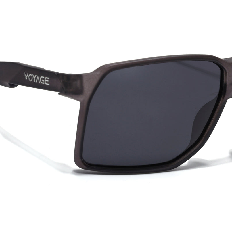 Wrap Around Polarized Sunglasses | Black Lens | Grey Frame - PMG6741