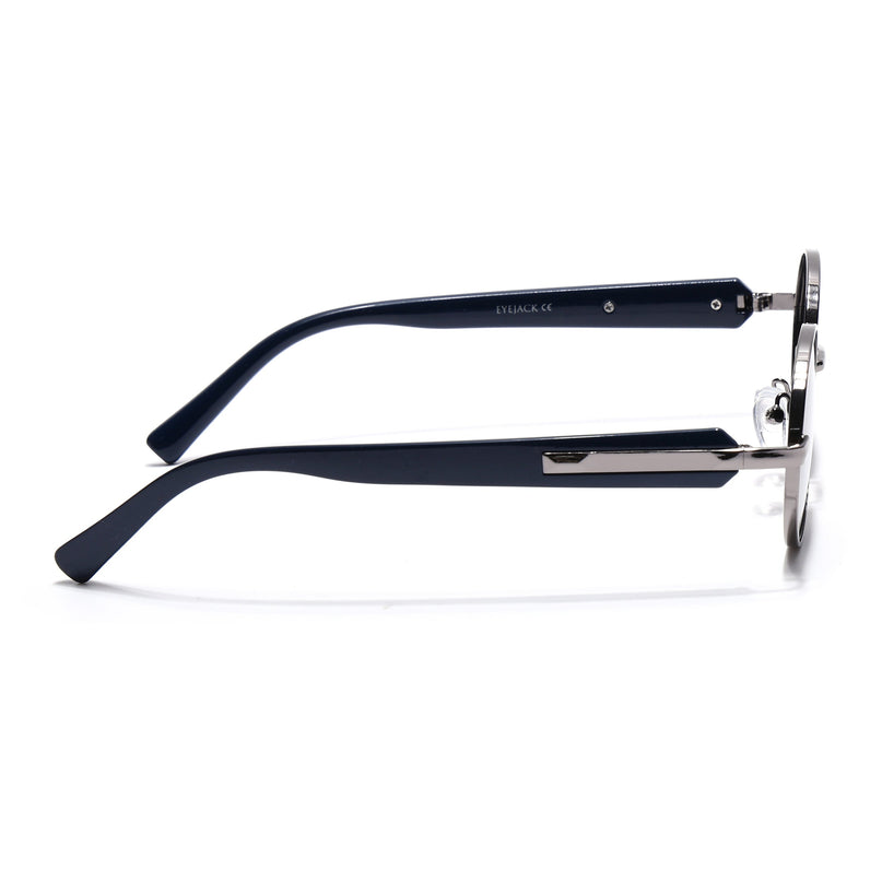 Eyejack Grey Oval Polarized Sunglasses for Men & Women (WU14110PCL2198)