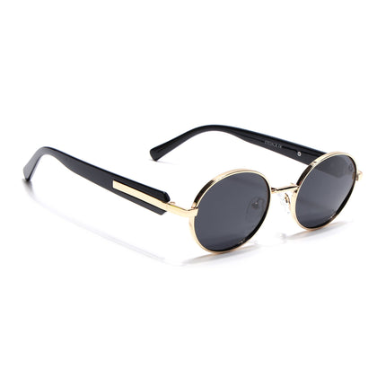 Eyejack Golden Oval Polarized Sunglasses for Men & Women (WU14110PCL2201)