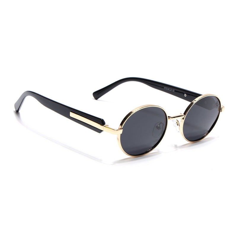 Eyejack Golden Oval Polarized Sunglasses for Men & Women (WU14110PCL2201)