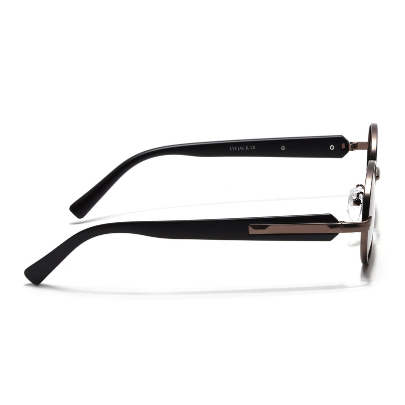 Eyejack Brown Oval Polarized Sunglasses for Men & Women (WU14110PCL2203)