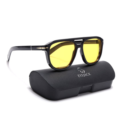 Eyejack Black Wayfarer Sunglasses for Men & Women (ZN3682CL2160)