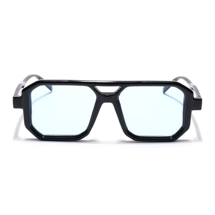 Eyejack Black Hexagonal Sunglasses for Men & Women (ZN3903CL2163)