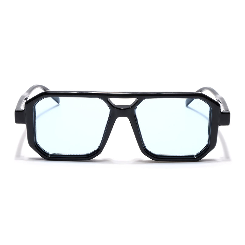 Eyejack Black Hexagonal Sunglasses for Men & Women (ZN3903CL2163)