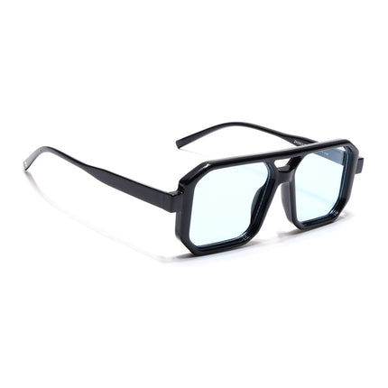 Eyejack Black Hexagonal Sunglasses for Men & Women (ZN3903CL2163)