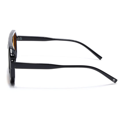 Eyejack Black Hexagonal Sunglasses for Men & Women (ZN3903CL2164)