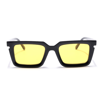 Eyejack Matt Black Rectangle Sunglasses for Men & Women (ZN3908CL2167)