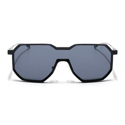 Voyage Wayfarer Sunglasses for Men & Women (Black Lens | Black Frame - MG7395)