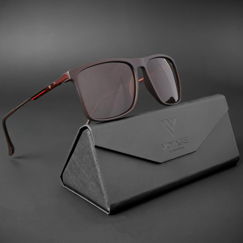 Wayfarer Polarized Sunglasses (Brown Lens | Brown Frame - PMG5051)