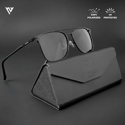 The Fiero | Wayfarer Polarized Sunglasses (Black Lens | Black Frame - PMG4981)