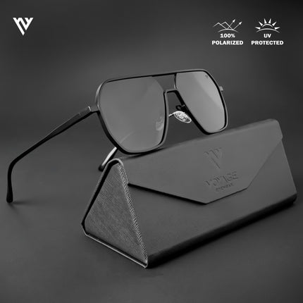 Vantage | Wayfarer Polarized Sunglasses (Black Lens | Black Frame - PMG5172)