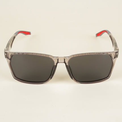 Wayfarer Polarized Sunglasses (Black Lens | Transparent Grey Frame - PMG5285)