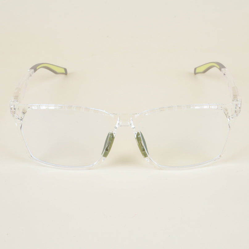 Voyage Techtonic Transparent & Green Wayfarer Eyeglasses for Men & Women - MG5298-C9