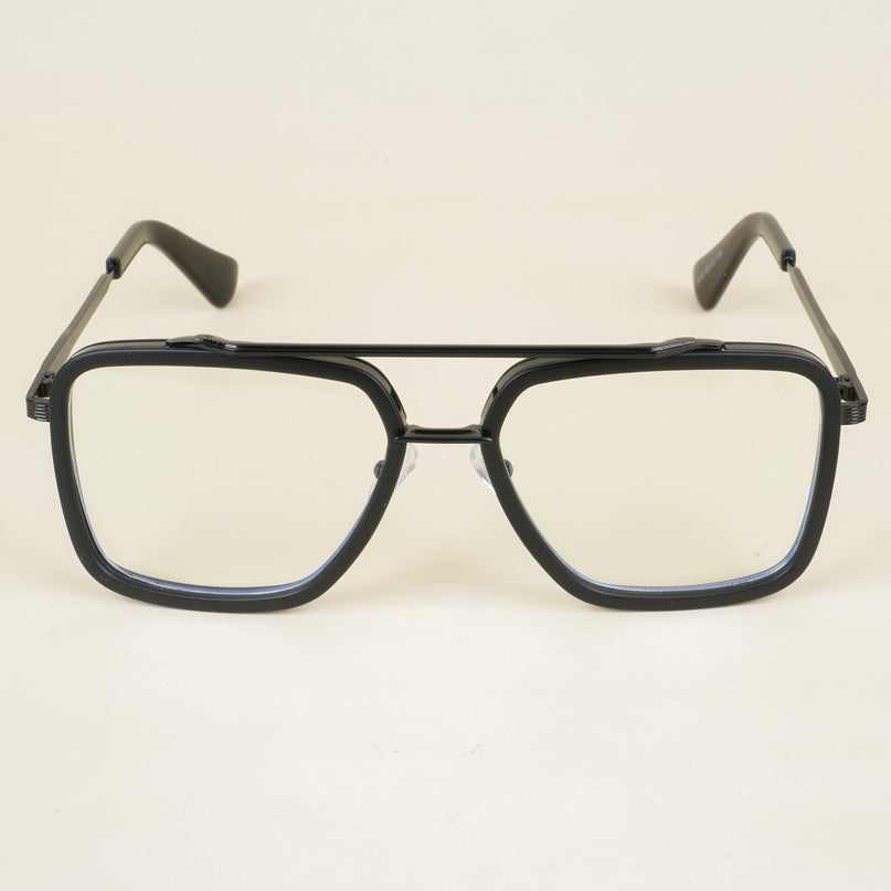 Voyage Black Wayfarer Eyeglasses for Men & Women - MG5214-C1